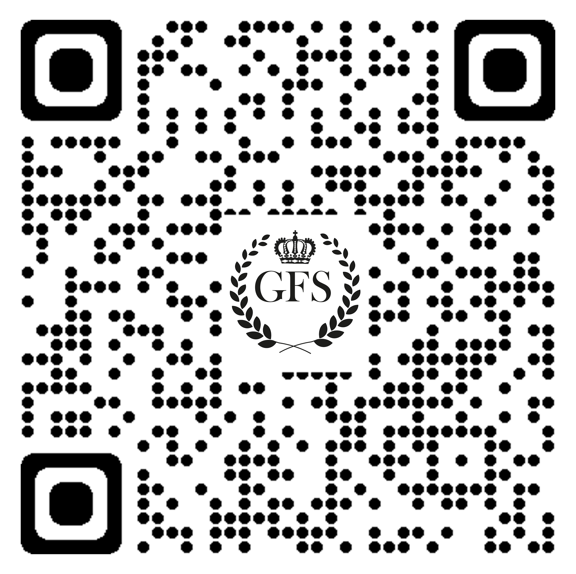 image of the qr code which leads to the site app.html where you can find further information about downloading the new GFS application for your phone
